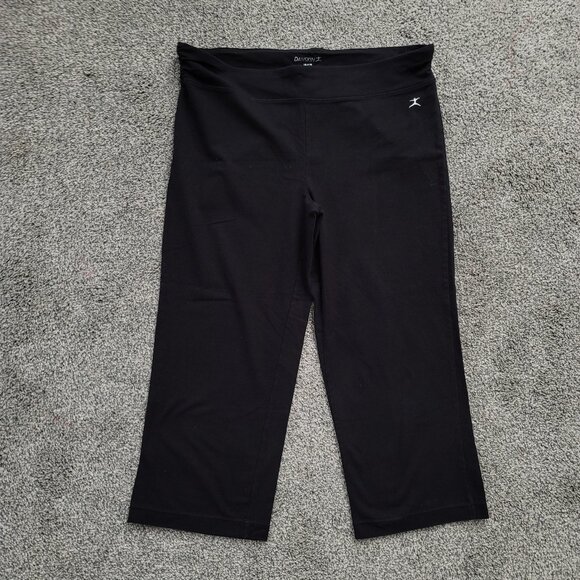 Ladies Danskin Black Capri Yoga Pants Large 12-14 - Picture 1 of 8